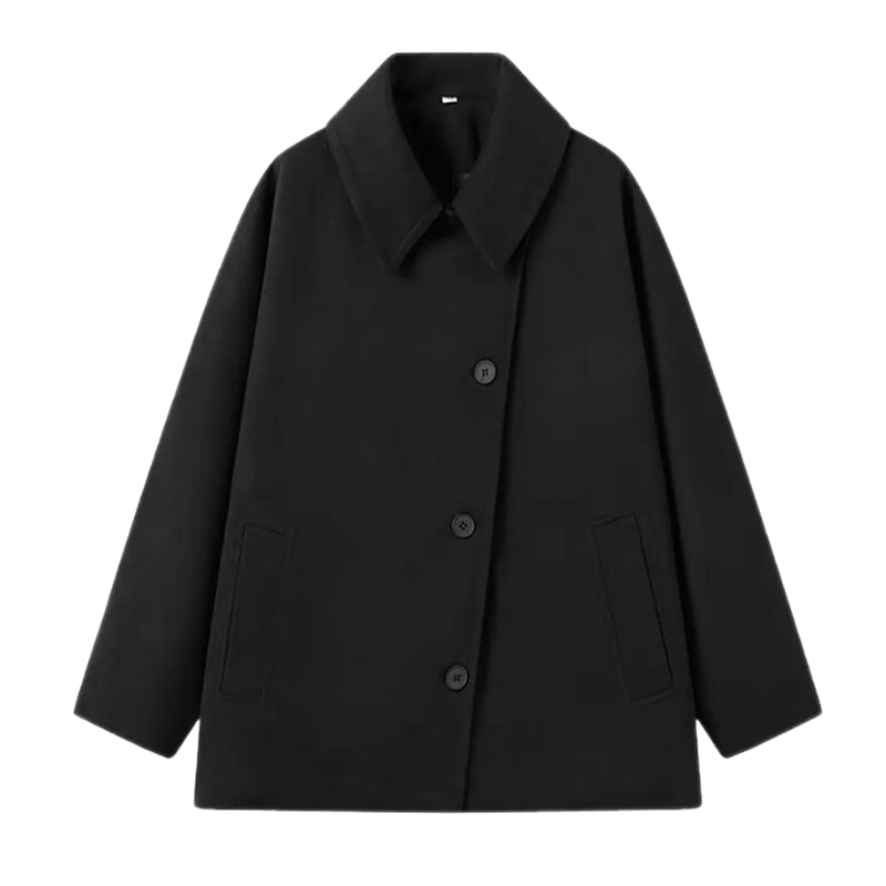 Variant image for Damen-Oversized-Mantel, Polyester-Mix, asymmetrischer Verschluss-5