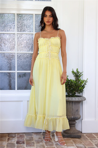 Damen-Maxikleid, fließendes Polyester, für eleganter Stil-1