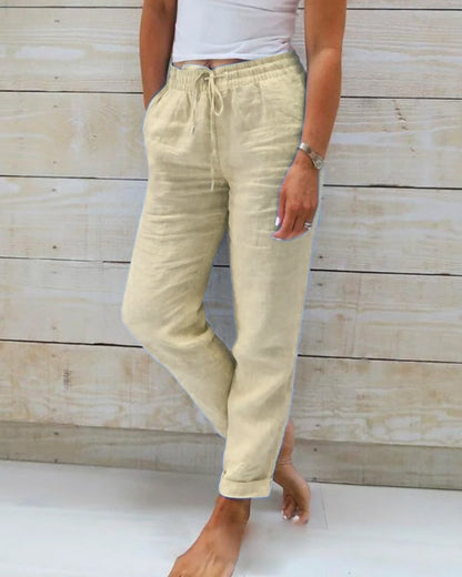 Leichte Damen-Boho-Hose, 100% Baumwolle 2