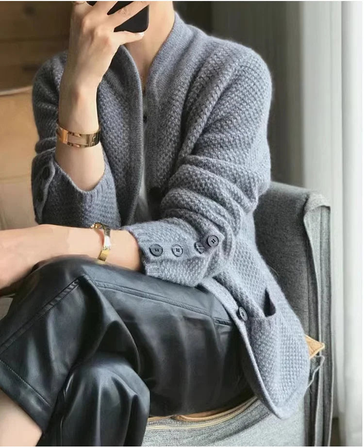 Damenstrickpullover mit Rollkragen aus 100 % Wolle, elegante Wintermode-1