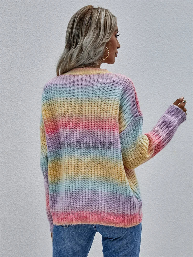 Damen-Strickpullover, trendiges weiches Acryl-3