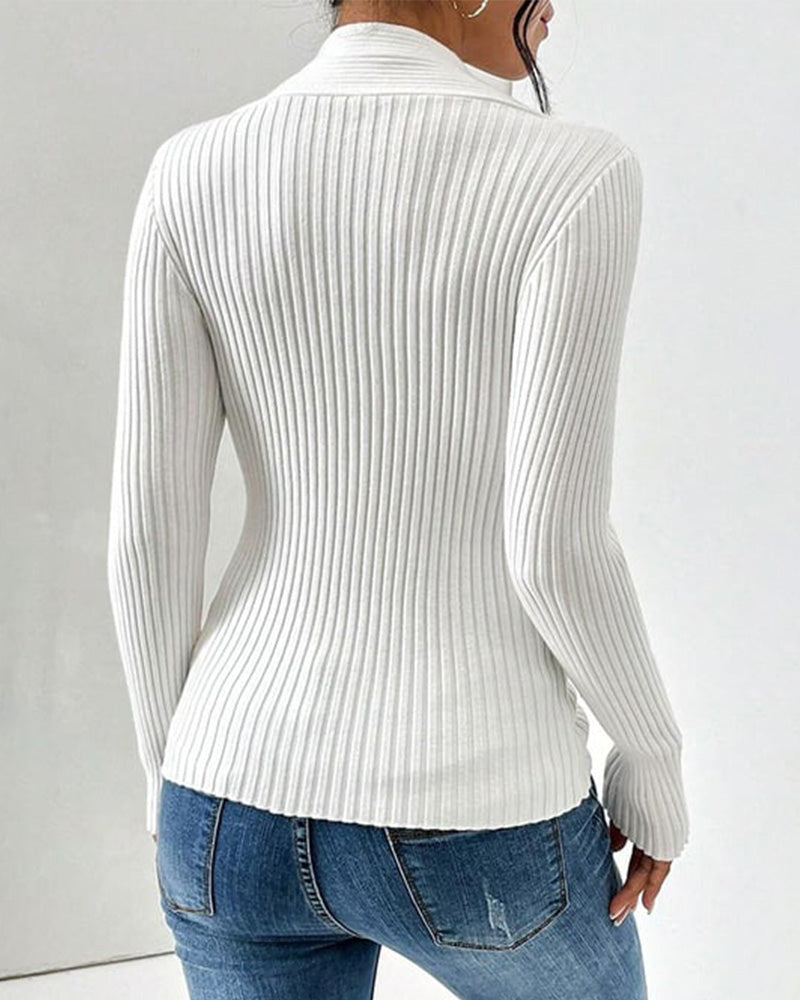 Damen-Langarm-Pullover, Vielseitiges Design, Weicher Faser-2