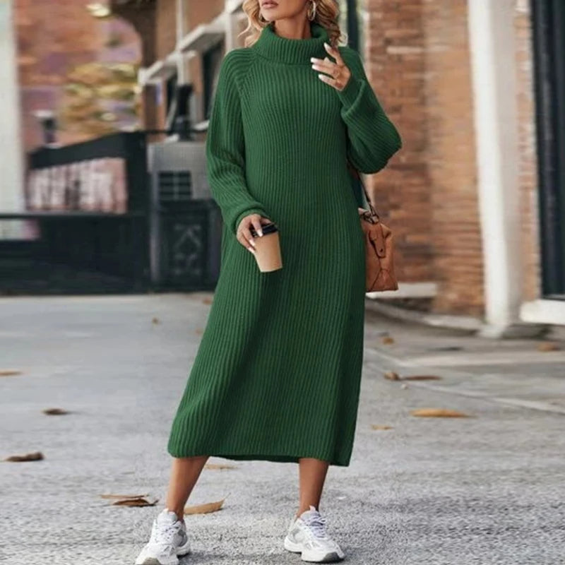 Variant image for Damen-Lässiges Kleid, atmungsaktives Strickmaterial-25