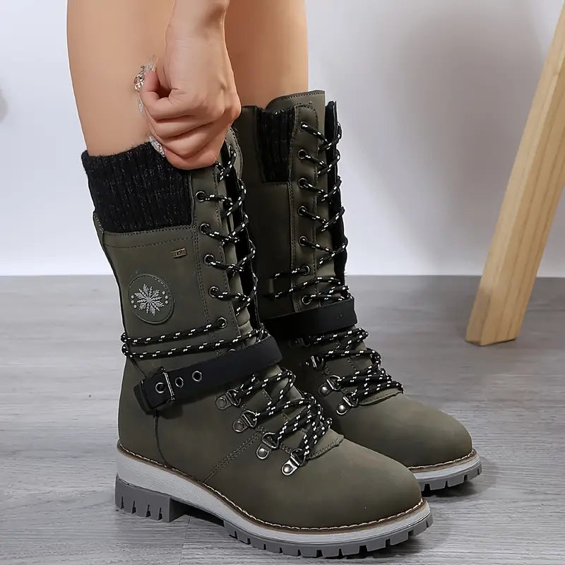 Variant image for Gefütterte Damen-Winterstiefel, bequem, rutschfest, hochwertig, Material-33