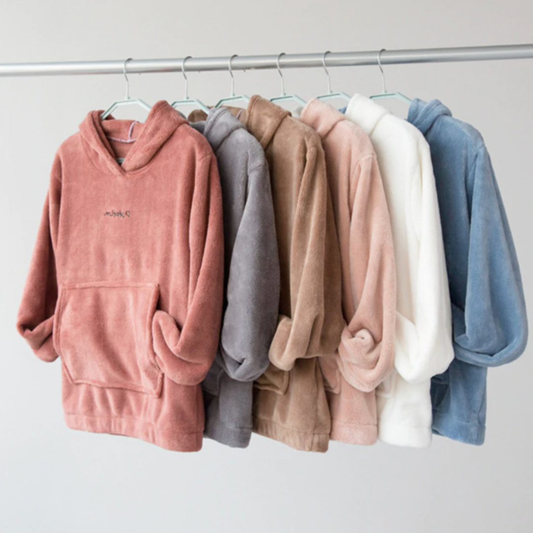 Damen-Fleece-Hausanzug, lässiger trendiger Komfort 2