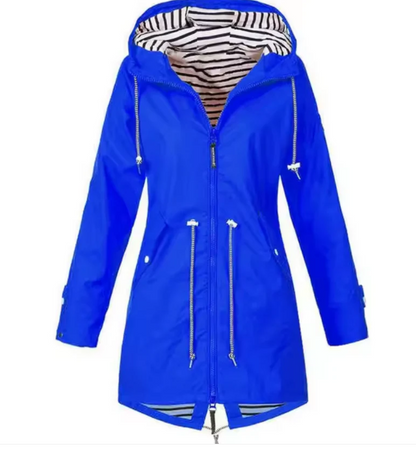 Wasserdichte Damenjacke mit Kapuze Elegantes Design Leichtes Polyester-2
