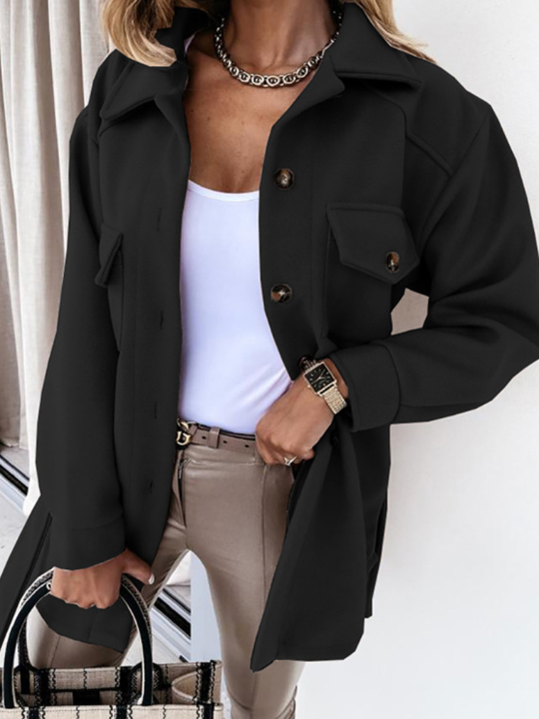 Damen-Frühjahrsjacke in zeitlosem Design aus Baumwolle und Polyester – vielseitig und elegant für den Frühling 3