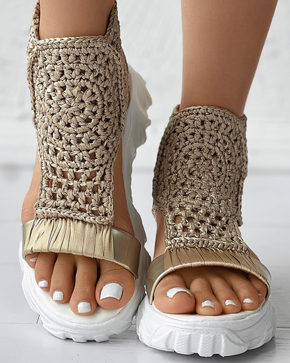 Variant image for Damen-Flip-Flops, gestrickt, elastisch, Sommersandalen-15