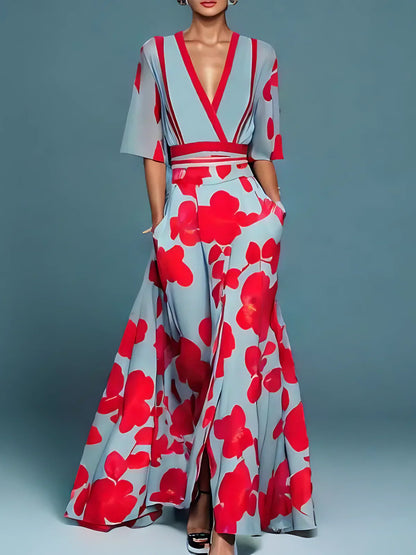 Variant image for Schöne Damenkleider, Blumenmuster, lässige Baumwolle-1