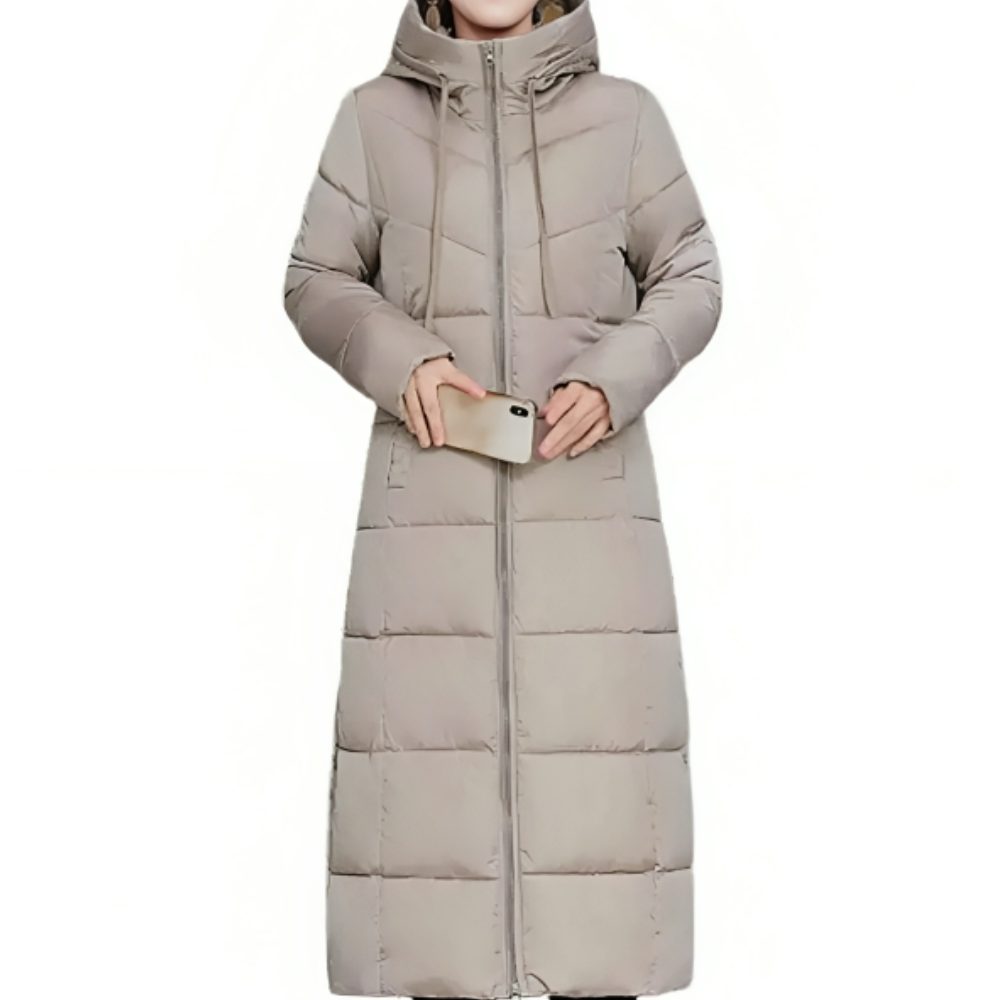 Variant image for Langer Wintermantel Damen Gepolstert mit Kapuze-1