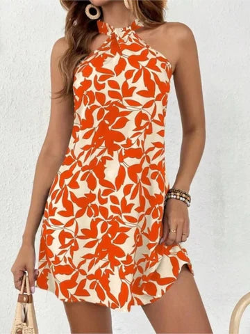 Damen-Minikleid, bedruckt, leichtes Material, für Sommerfest 6