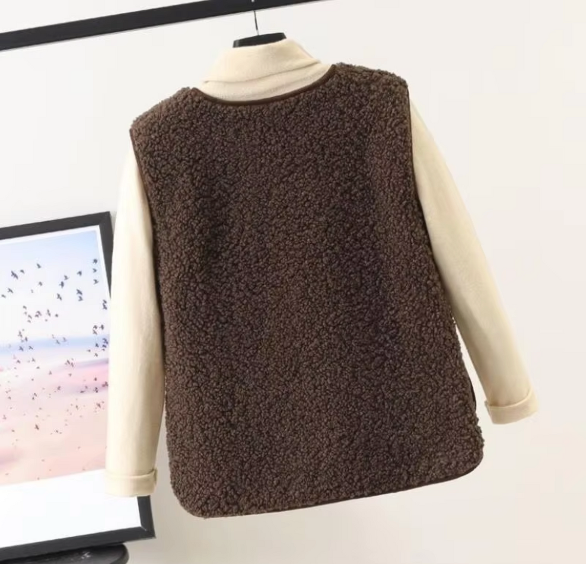 Damen-Fleeceweste, dick, ärmellos, weich, Fleece-3
