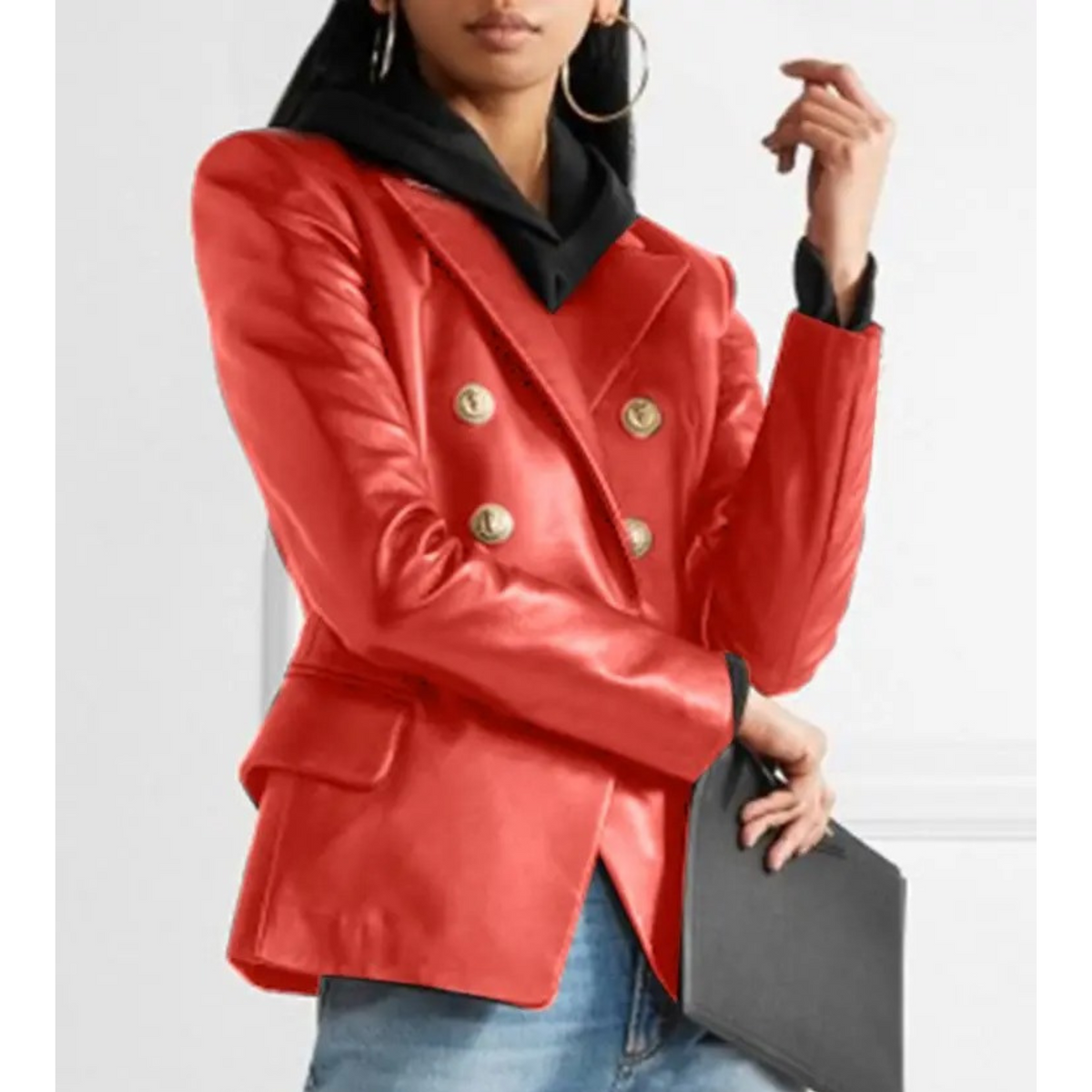 Variant image for Damen-Blazer, Doppelbrust, tailliertes Polyester-1