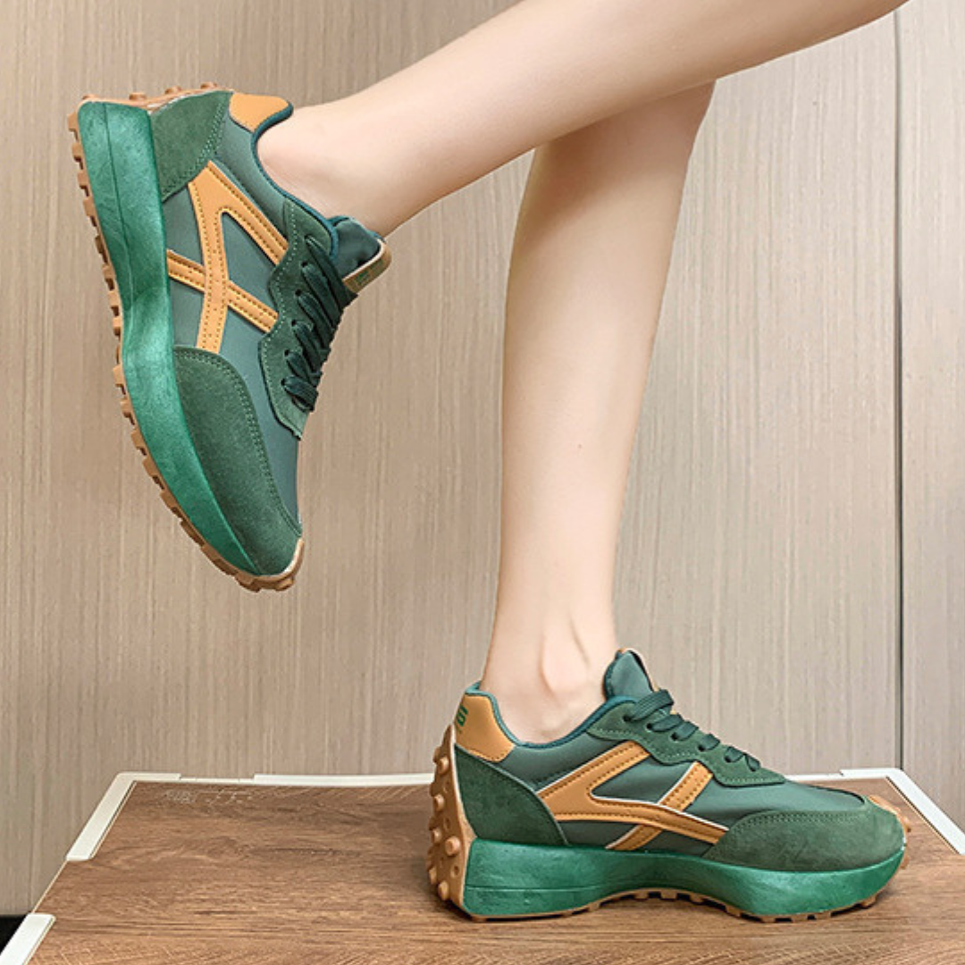 Damen-Retro-Sneaker, Wildleder-Details, gepolsterte Sohle-5