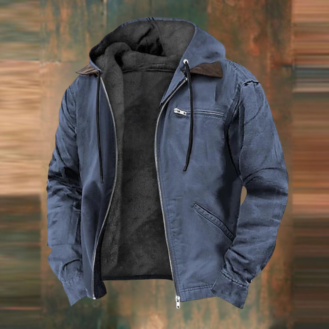 Damenjacke Herbstmode mit Kapuze und mehreren Taschen Weiches wärmendes Design-4
