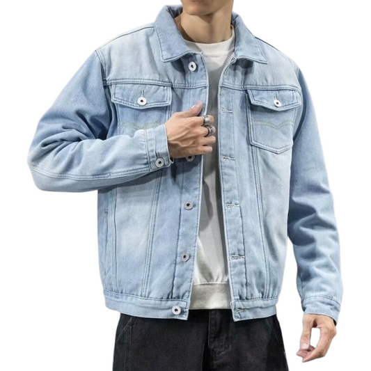 Herrenjacke, Denim, klassischer Stil, hochwertiges Material 1