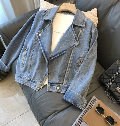 Damen-Jeansjacke Tropischer Stil Nachhaltiger Denim 1