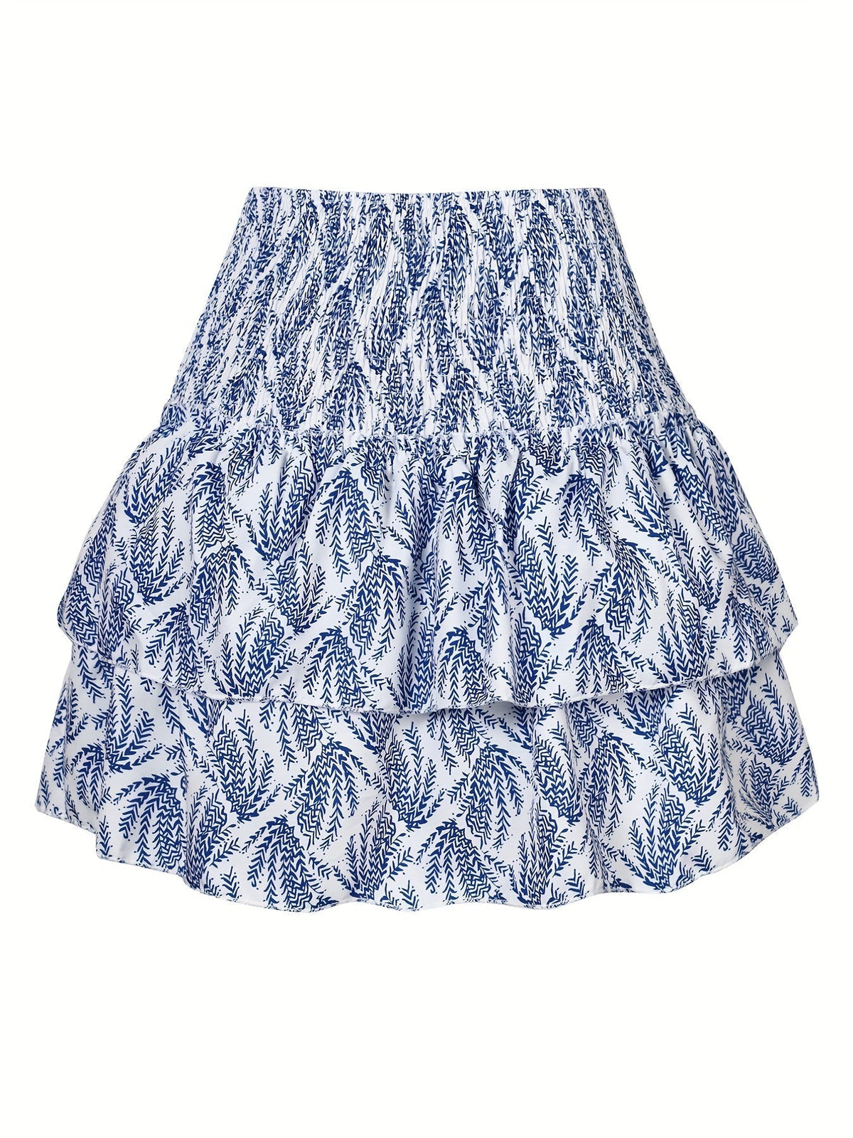 Variant image for Damen-Rock, Casual, Kapsel-Saum, Polyester, tropisches Muster-11