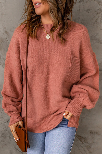Lässiger Winterpullover für Damen in Candy Coral – Weicher Strickpullover für kalte Tage 1