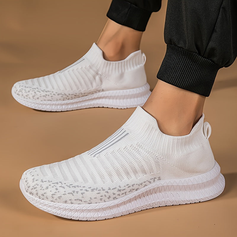 Damen-Sneakers, Slip-on, atmungsaktives Strickdesign-6