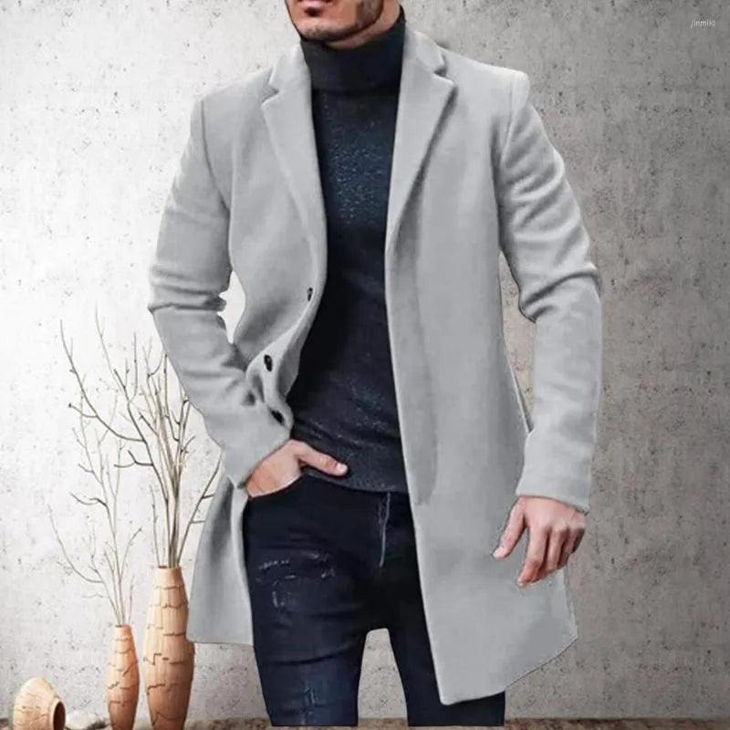 Herrenmantel, elegantes Winterdesign, hochwertiger Stoff-2
