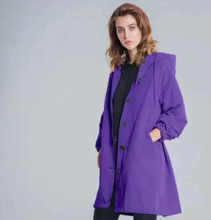 Variant image for Damen-Regenjacke, Oversize, wasserbeständiger Stoff mit Kapuze-65