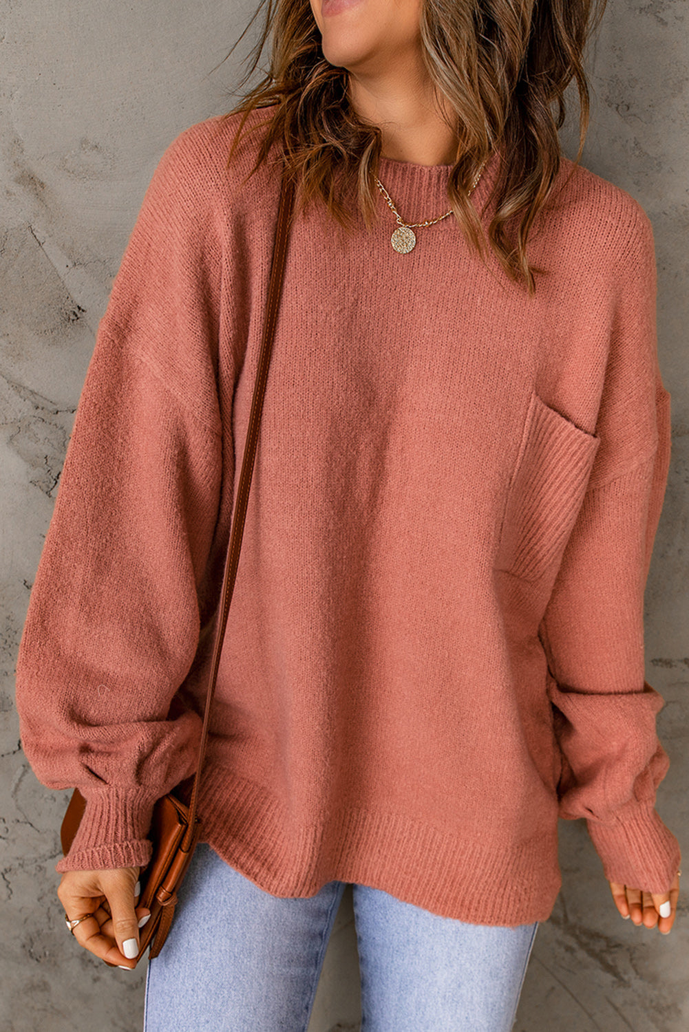 Lässiger Winterpullover für Damen in Candy Coral – Weicher Strickpullover für kalte Tage 3