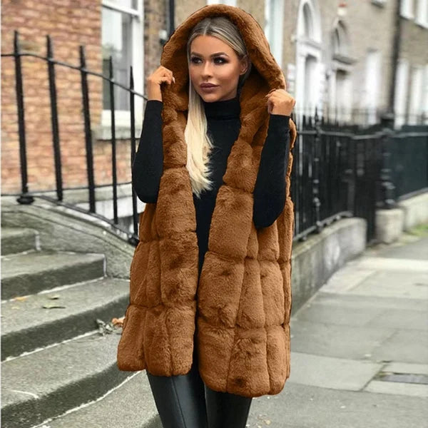 Damen Winterjacke Klassisch Polyester Lang 3