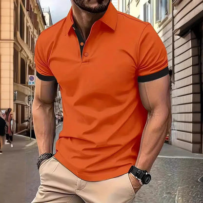 Herren-Polohemd, lässige Baumwolle-2
