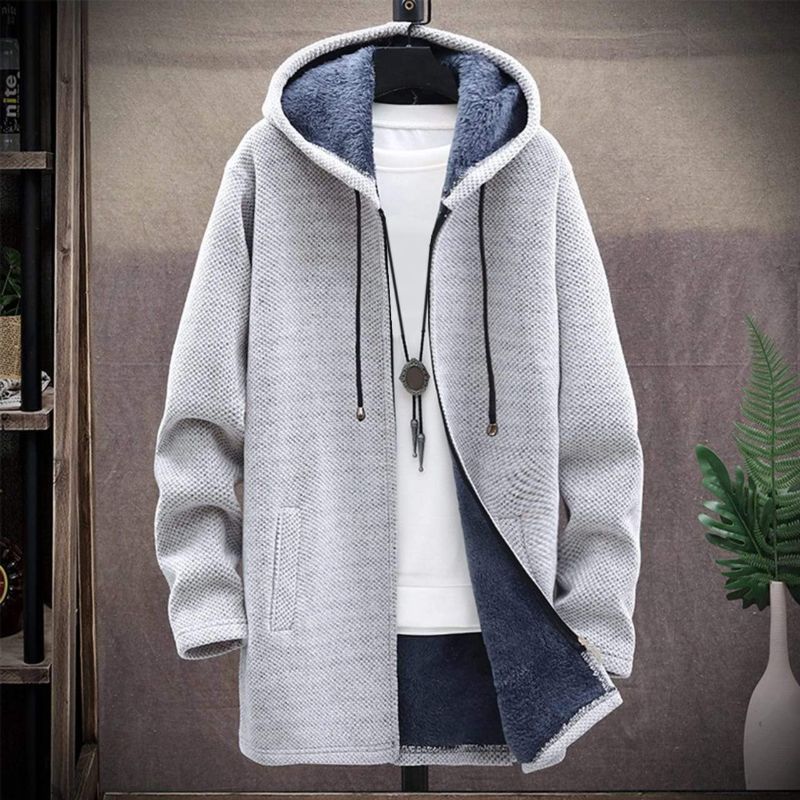 Herren-Hoodie, lässiges Design, weich, Fleece, mit Seitentaschen-2