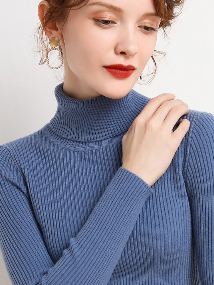 Variant image for Damen-Rollkragenpullover, Oversized Acrylmischung-3