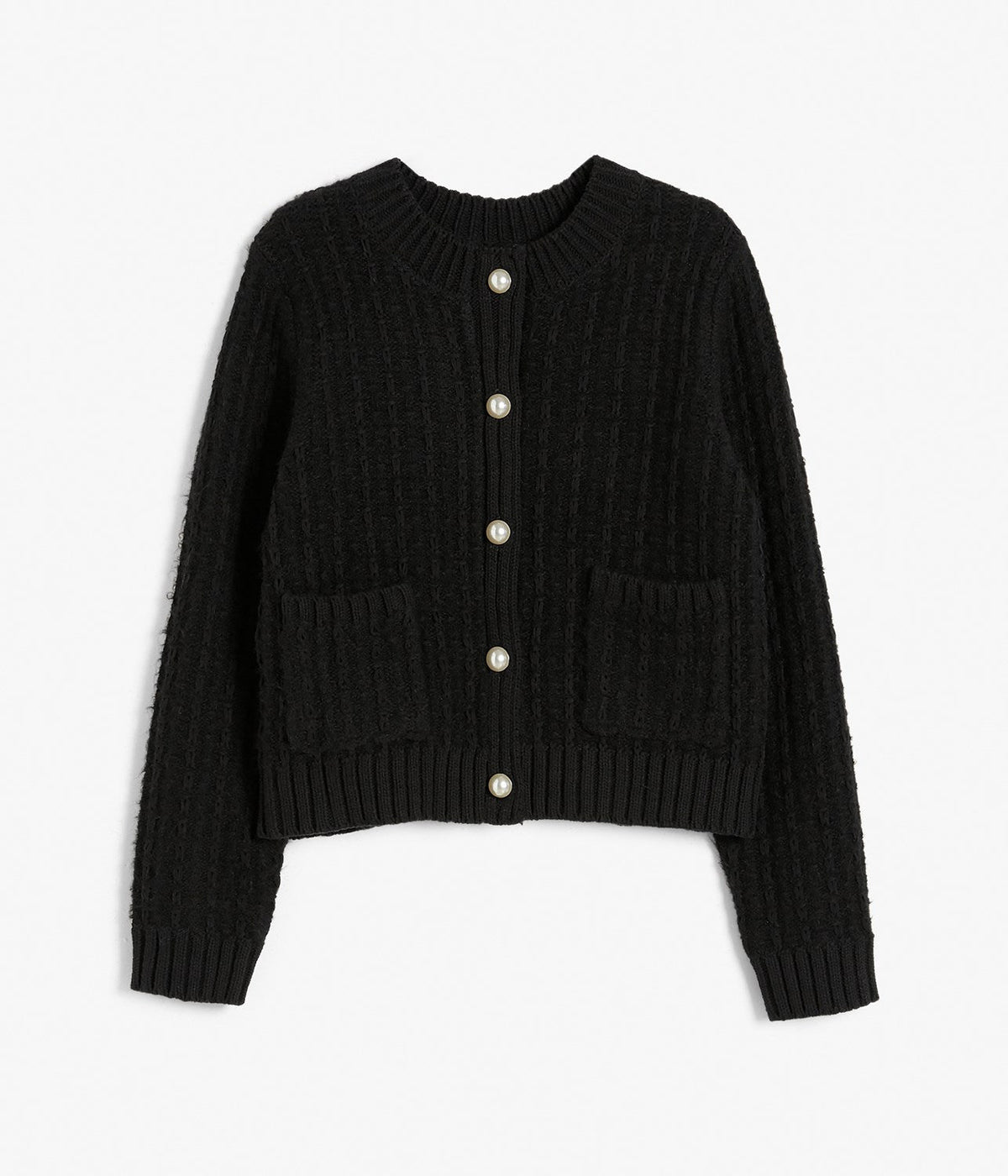Damen-Cardigan, gestrickt, mit Knopfverschluss, 100% Acryl-3
