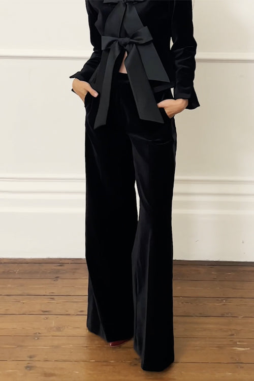 Damen-Hose, Wolff, Taille, Samt, mit Taschen-3