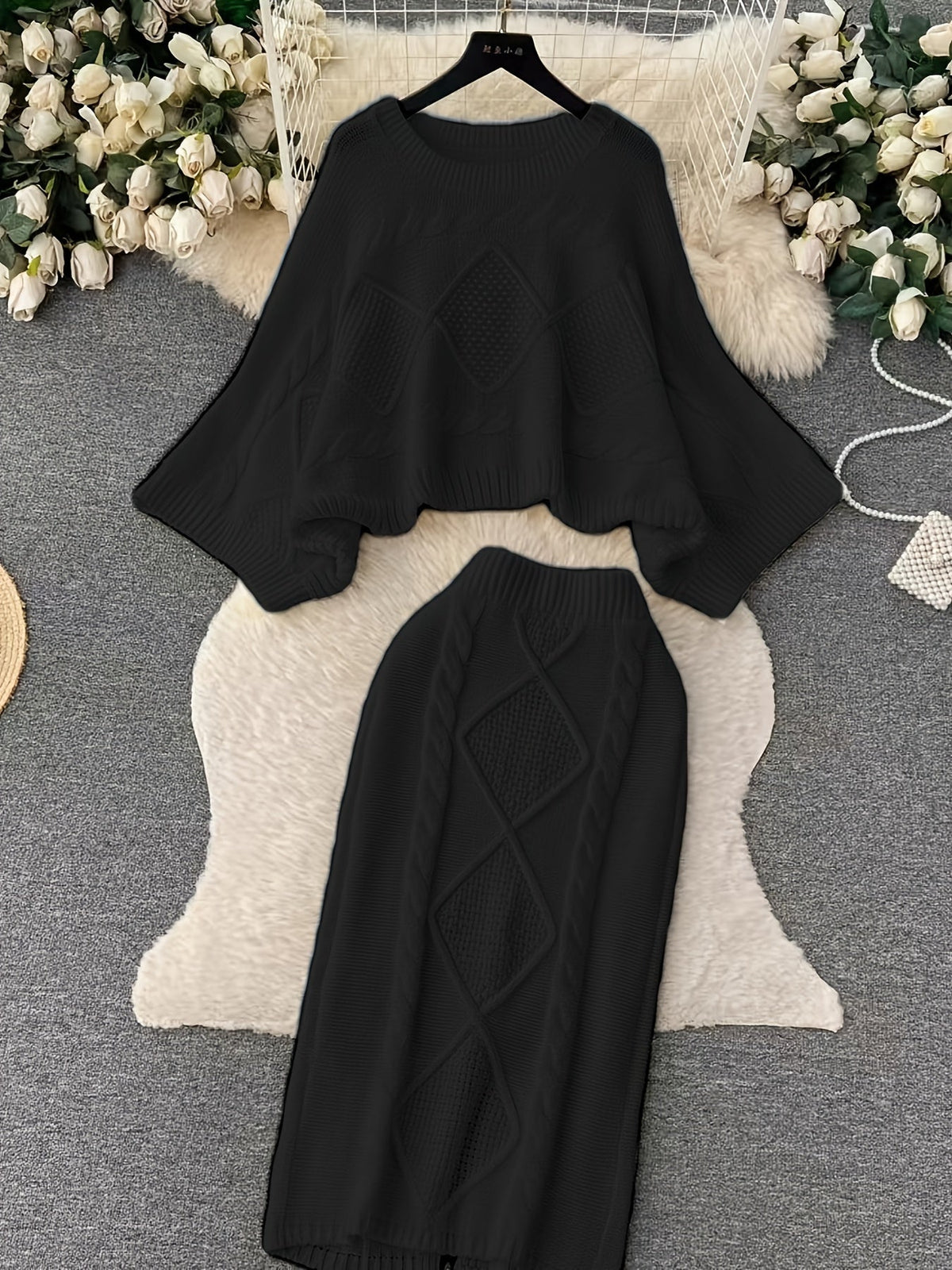 Damen-Pullover, zweiteiliger hoher Kragen, lange Ärmel, hochwertiger Stoff-4