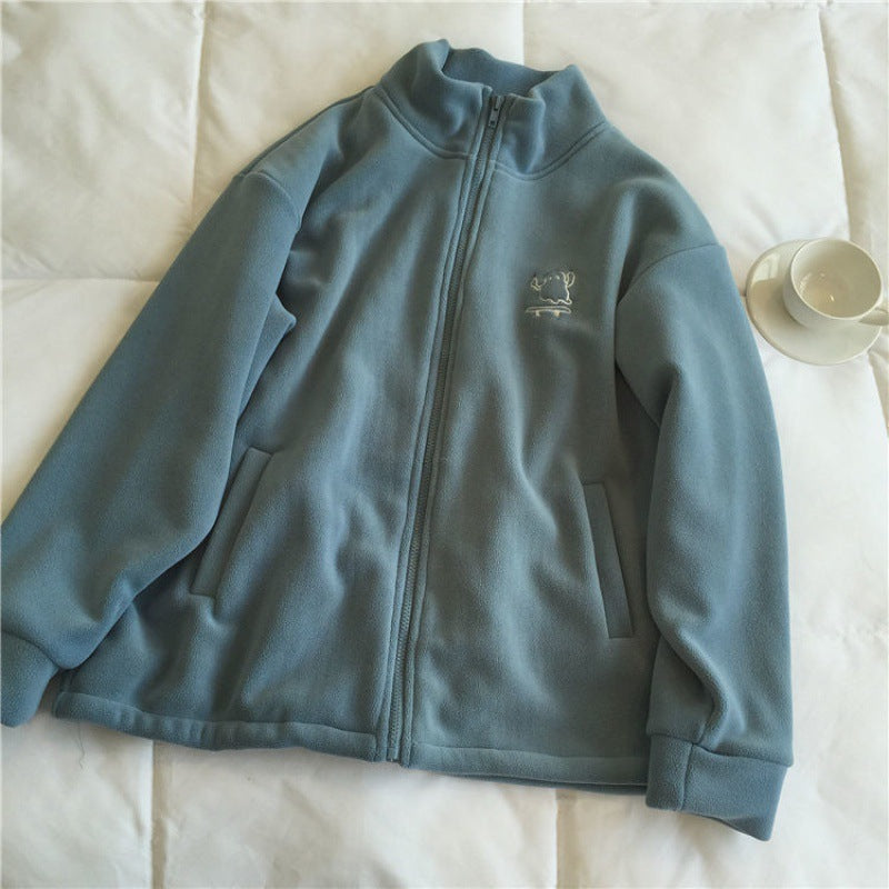 Damenjacke Leicht Warm Tailliert Polyester für kühle Tage-3