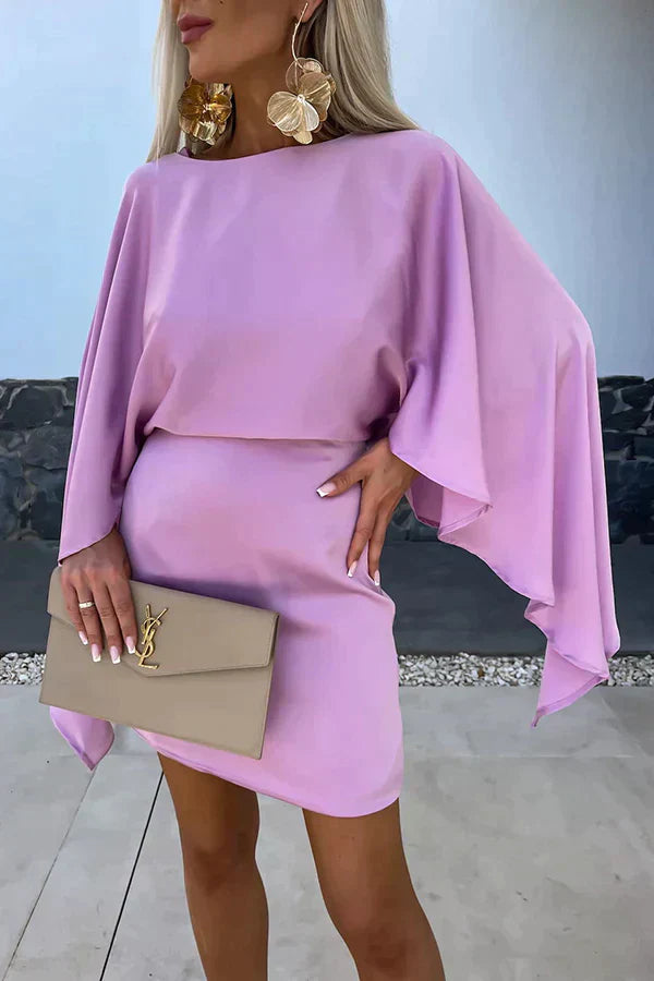 Variant image for Damen-Minikleid, glitzernd, mit Flügelärmeln, Satin-13