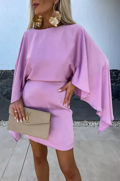 Variant image for Damen-Minikleid, glitzernd, mit Flügelärmeln, Satin-13