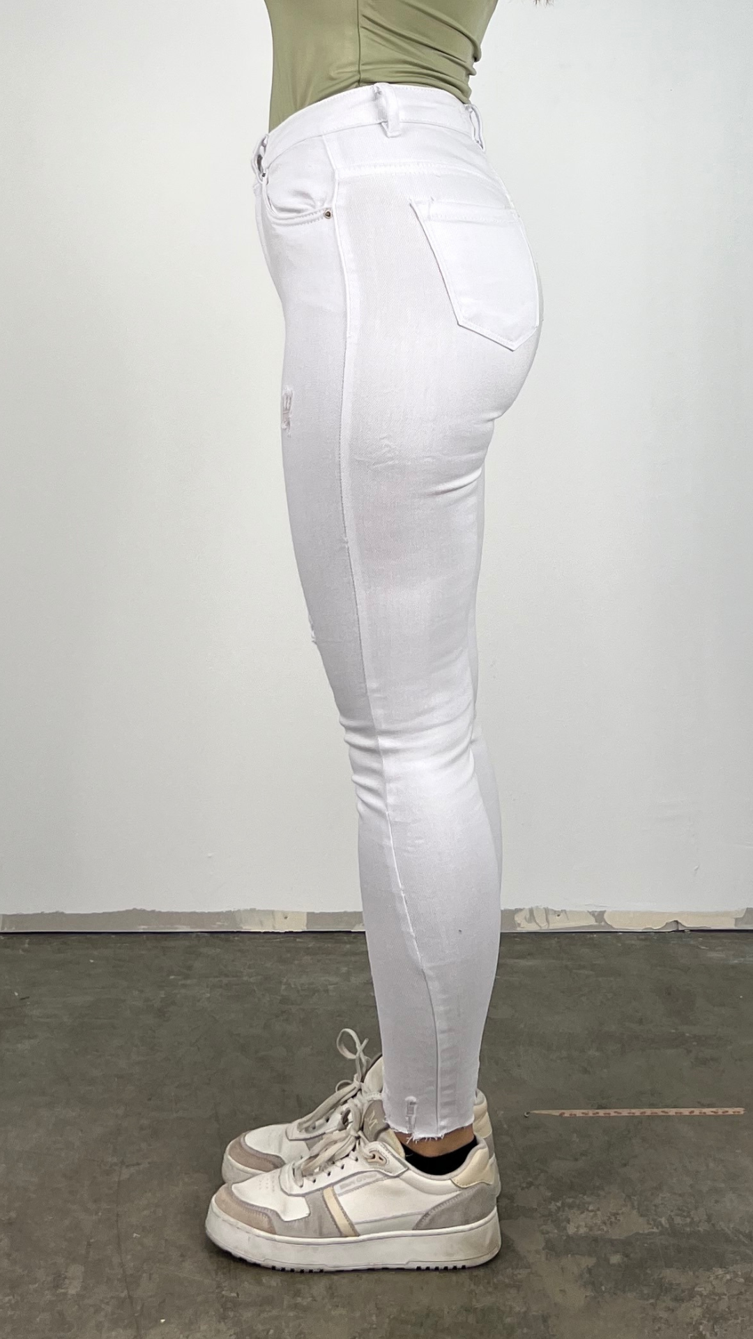 Damenjeans Hohe Taille Stretch mit Elastischer Unterkante-4