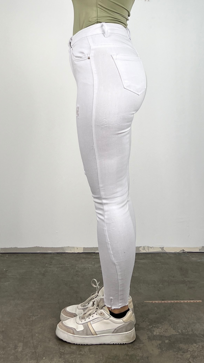 Damenjeans Hohe Taille Stretch mit Elastischer Unterkante-4