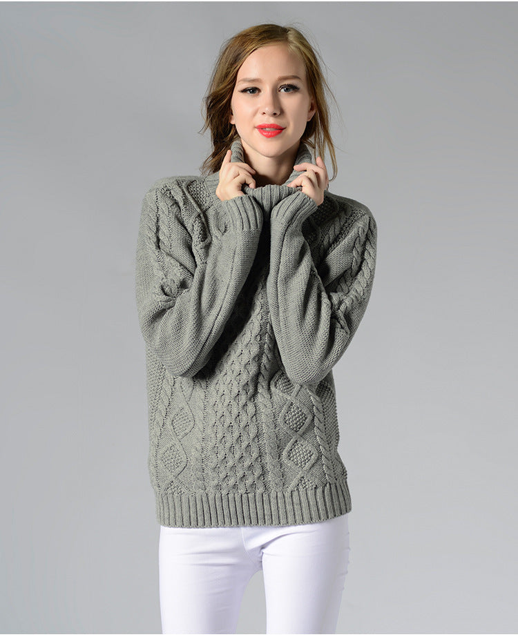 Damen-Rollkragenpullover, figurbetontes Acryl-4