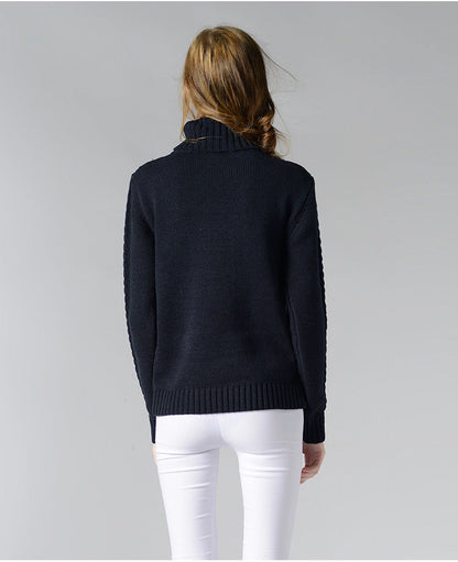 Damen-Rollkragenpullover, figurbetontes Acryl-6