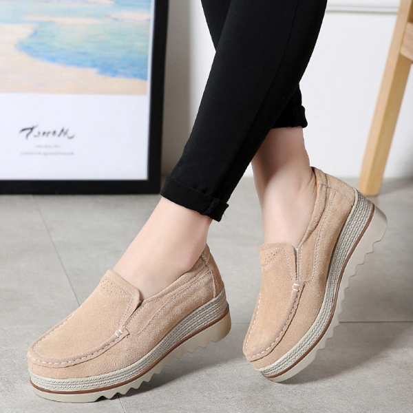 Damen-orthopädische Lederschuhe, Gummisohlen-2