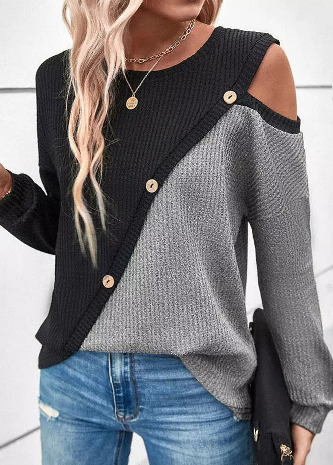 Damen-Pullover, mit Rundhals lange Ärmel, weiches Material-4