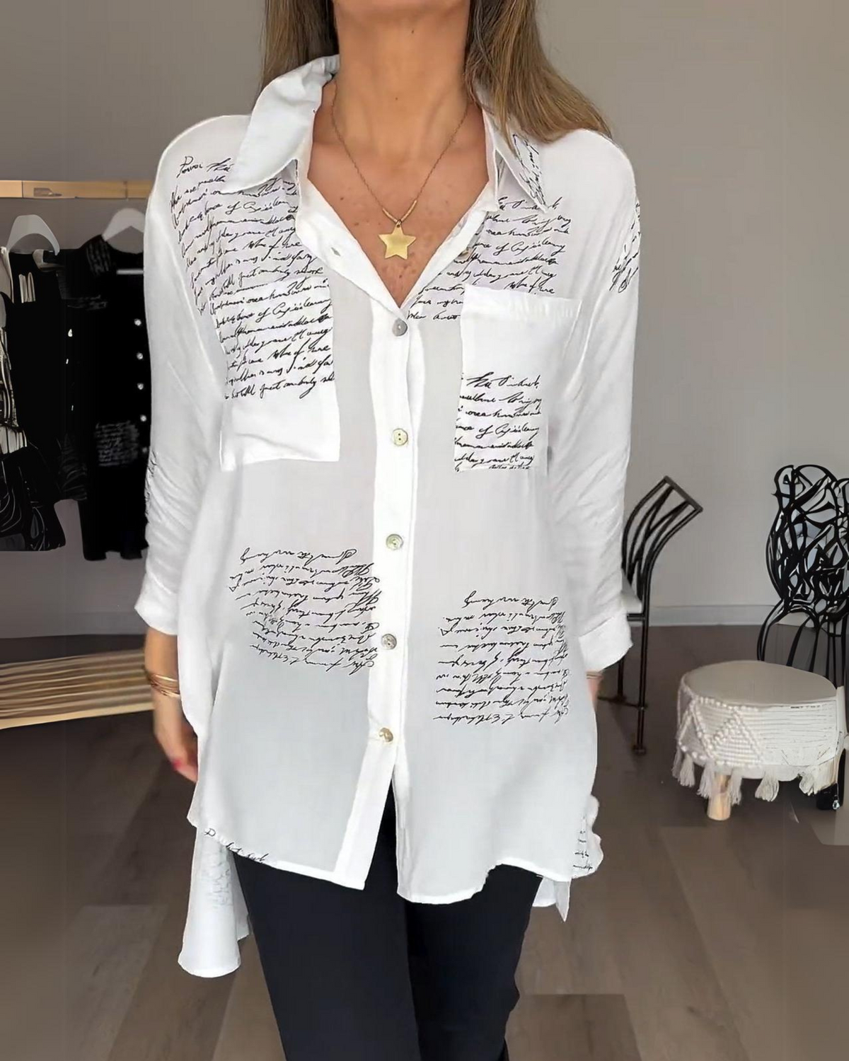 Damenbluse mit taillierter Passform und atmungsaktivem Design – weicher Stoff für Komfort und Stil 3