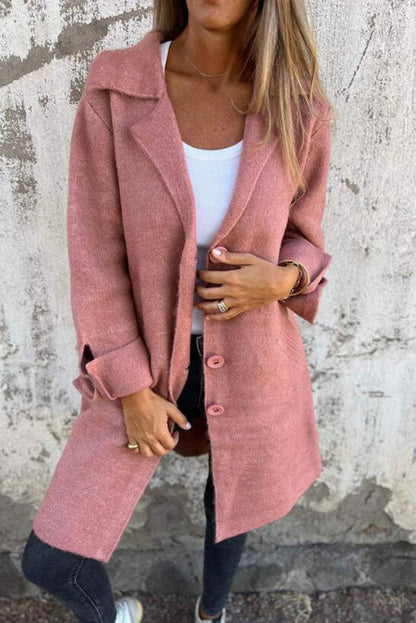 Damen-Midimantel, klassischer Stil, weicher Stoff-1