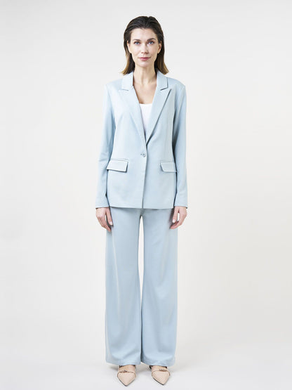Damen Hemd Tailliert Denim mit Knopfverschluss und Wendekragen-2