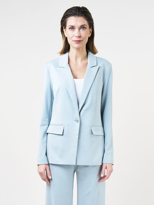Damen Hemd Tailliert Denim mit Knopfverschluss und Wendekragen-1
