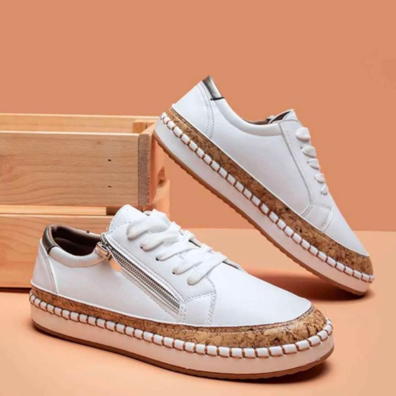 Variant image for Damen Sneakers Blumenmuster Weiches Textil Trendige Schuhe-28