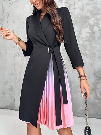 Damen Blazer-Kleid Gemustertes Polyester-2