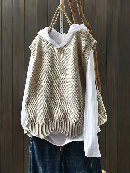 Damen Ärmellose Weste Elegante Polyester-Mischung-4
